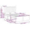 vidaXL Bedframe Bruin Eiken 120 x 200 cm Massief grenenhout
