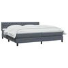 vidaXL Boxspring met matras fluweel donkergrijs 180x220 cm
