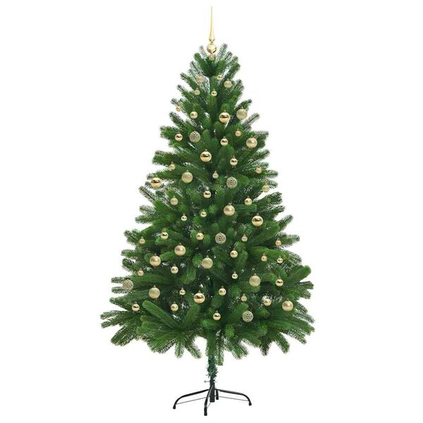 vidaXL Kerstboom met 300 LED met standaard Groen 210 cm PE
