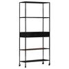 vidaXL Boekenkast 80x35x180 cm ruw mangohout en ijzer