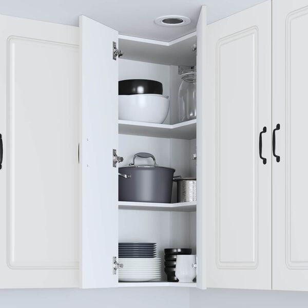 vidaXL Keukenkast aan de muur Wit 57 x 57 x 100 cm Bewerkt hout