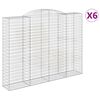 vidaXL Schanskorven 6 st gewelfd 300x50x220/240 cm ijzer