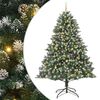 vidaXL Kunstkerstboom met 300 LED Groen 240 cm PVC en Plastic en Staal