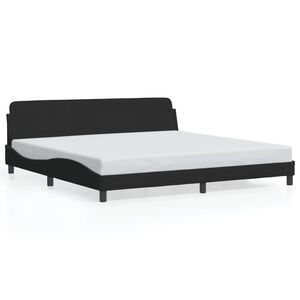 vidaXL Bedframe "Dover" 200x200 cm fluweel zwart