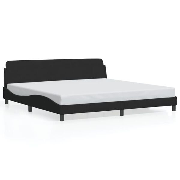 vidaXL Bedframe "Dover" 200x200 cm fluweel zwart