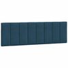 vidaXL Bedframe met LED zonder matras "Hanko" fluweel blauw 160x200 cm