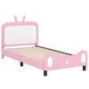 vidaXL Bedframe voor kinderen met hoofdbord Roze 90 x 200 cm PU