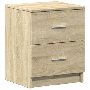 vidaXL Nachtkastje met 2 lades 40x36x50 cm sonoma eikenkleurig