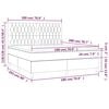 vidaXL Boxspring met matras fluweel donkerblauw 180x200 cm