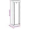 vidaXL Schoenenkast met hoes 57x29x162 cm stof cr&egrave;me