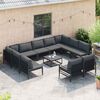 vidaXL Tuin Sofa Set Antraciet Staal
