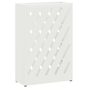 vidaXL Regen paraplu standaard Wit 28 x 12 x 41 cm Staal