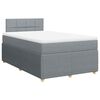 vidaXL Boxspring met matras stof lichtgrijs 120x200 cm