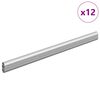 vidaXL Kaststaaf 12 pcs Zilver 464 x 15 x 29 mm Aluminium Legering