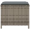 vidaXL 5-delige Tuinset met kussens poly rattan grijs