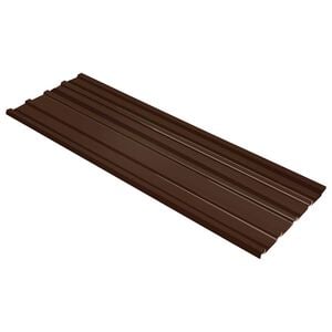 vidaXL Dakpaneel 12 st Bruin 129 x 45 cm Gegalvaniseerd staal