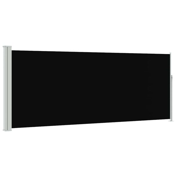 vidaXL Windscherm uittrekbaar 120x300 cm zwart