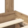 vidaXL Bedframe met hoofdeinde Artisan Eiken 120 x 190 cm Bewerkt hout