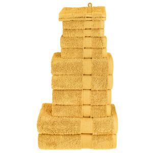 vidaXL 12-delige Handdoekenset SOLUND 600 g/m&sup2; goudkleurig