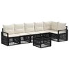vidaXL Tuinbankenset 7 st Zwart poly rattan