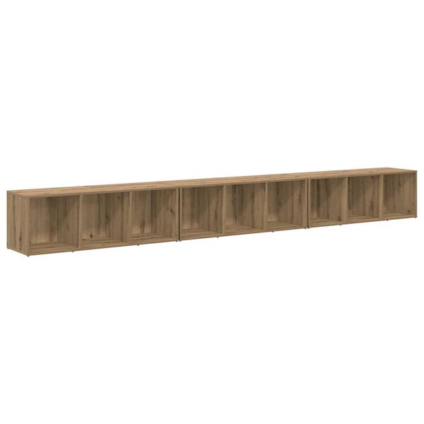 vidaXL Tv-meubelset 3 pcs Artisan Eiken 37 x 35 x 107 cm Bewerkt hout