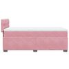 vidaXL Boxspring met matras fluweel roze 100x200 cm