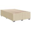 vidaXL Boxspring met matras stof cr&egrave;mekleurig 120x200 cm
