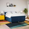 vidaXL Boxspring met matras stof blauw 180x200 cm