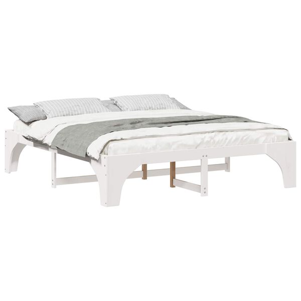 vidaXL Bedframe Wit 180 x 200 cm Massief grenenhout