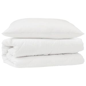 vidaXL Dekbed Set met kussen 2 pcs Wit Microfibre