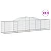 vidaXL Schanskorven 10 st gewelfd 300x50x60/80 cm gegalvaniseerd ijzer