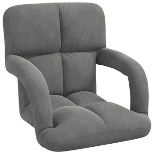 vidaXL Vloerstoel Donkergrijs 58 x 62 x 58 cm Fluweel