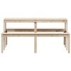 vidaXL Picknicktafel 160x134x75 cm massief grenenhout