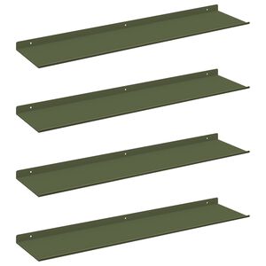 vidaXL Drijvende plank 4 pcs Olijf Groen 80 x 18 x 2,5 cm Staal