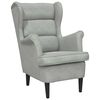 vidaXL Fauteuil Lichtgrijs Fluweel