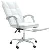 vidaXL Kantoorstoel verstelbaar kuntsleer wit