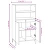 vidaXL Hoge kast 60x36x110 cm bewerkt hout bruin eikenkleur