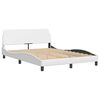 vidaXL Bedframe zonder matras "Zadar" kunstleer wit 140x190 cm