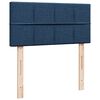 vidaXL Boxspring met matras stof blauw 80x200 cm