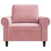 vidaXL Fauteuil 60 cm fluweel roze
