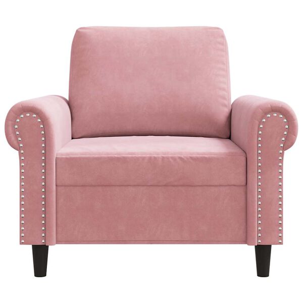 vidaXL Fauteuil 60 cm fluweel roze