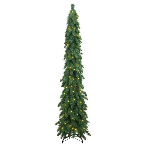 vidaXL Kunstkerstboom met verlichting 130 LED's 210 cm