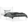 vidaXL Bedframe met hoofdbord metaal wit 107x203 cm