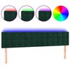 vidaXL Hoofdbord LED 180x5x78/88 cm fluweel donkergroen