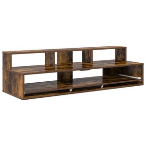 vidaXL Studiebureau Gerookt eiken 152 x 42,5 x 36 cm Bewerkt hout