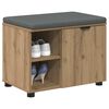 vidaXL Halbank met kussen Effen Artisan Eiken 60 x 38 x 46 cm