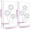 vidaXL Wanddecoratie tuin 2 st bloemenontwerp 105x55 cm cortenstaal