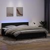 vidaXL Boxspring met matras en LED fluweel zwart 180x220 cm