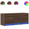 vidaXL Tv-meubel met LED 97x34x40 cm bewerkt hout bruin eikenkleurig