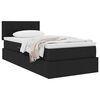 vidaXL Opbergbed met matras met matras Zwart 90 x 200 cm Bewerkt hout